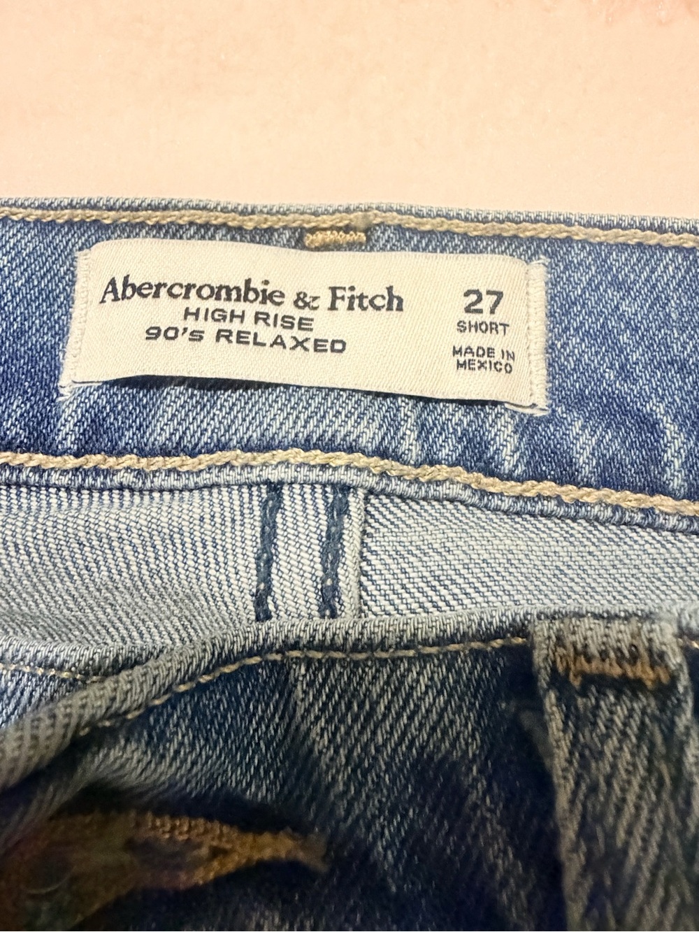 Abercrombie & Fitch High Rise Light Blue Denim Jeans - Short